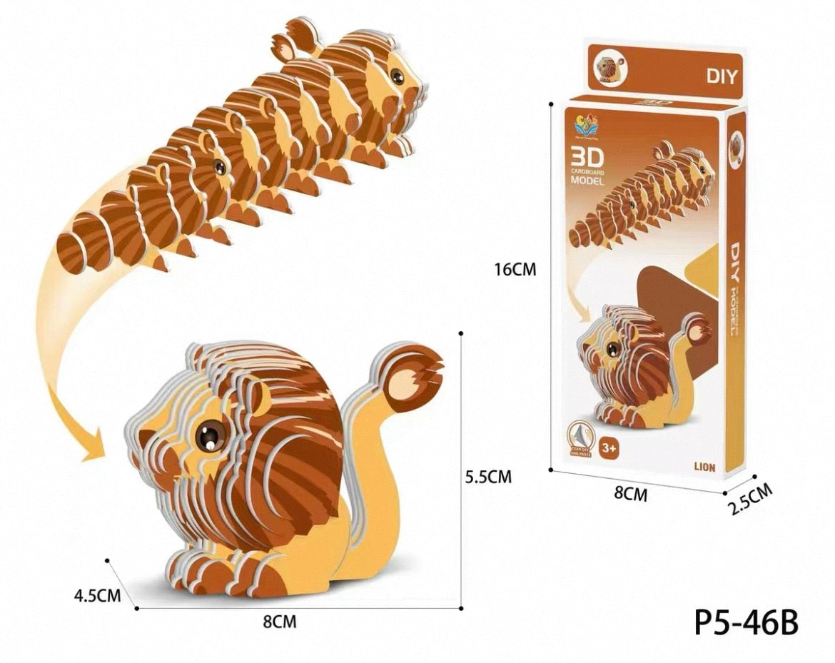 3D-Puzzle verschiedene Tiermotive