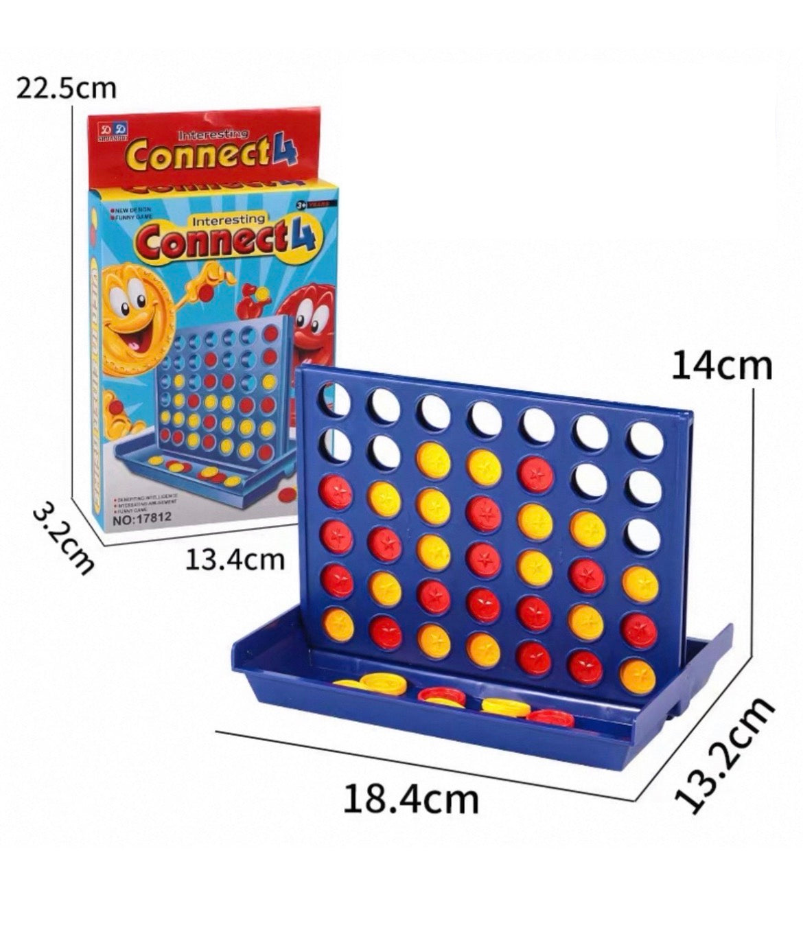 Kompakt portables Vier Gewinnt Reisespiel für Kinder