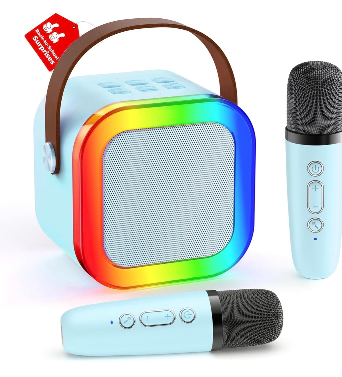 Bluetooth Lautsprecher für Kinder mit zwei Mikrofonen für Karaoke