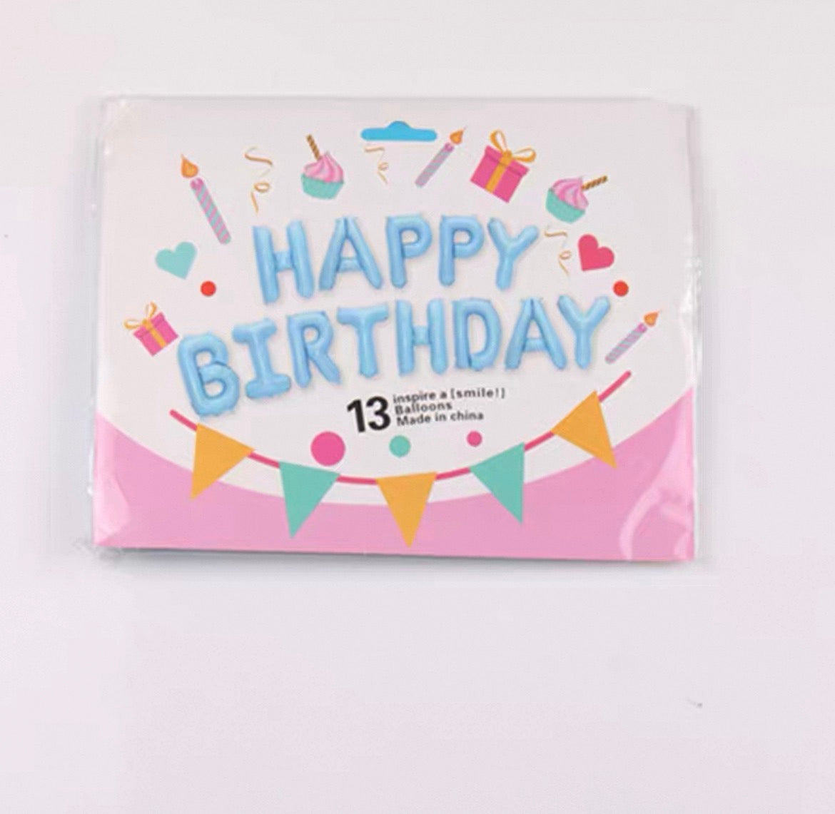 Happy Birthday Folienballon Set – 13 Buchstaben Ballons zum Aufblasen (Geburtstagsdeko)