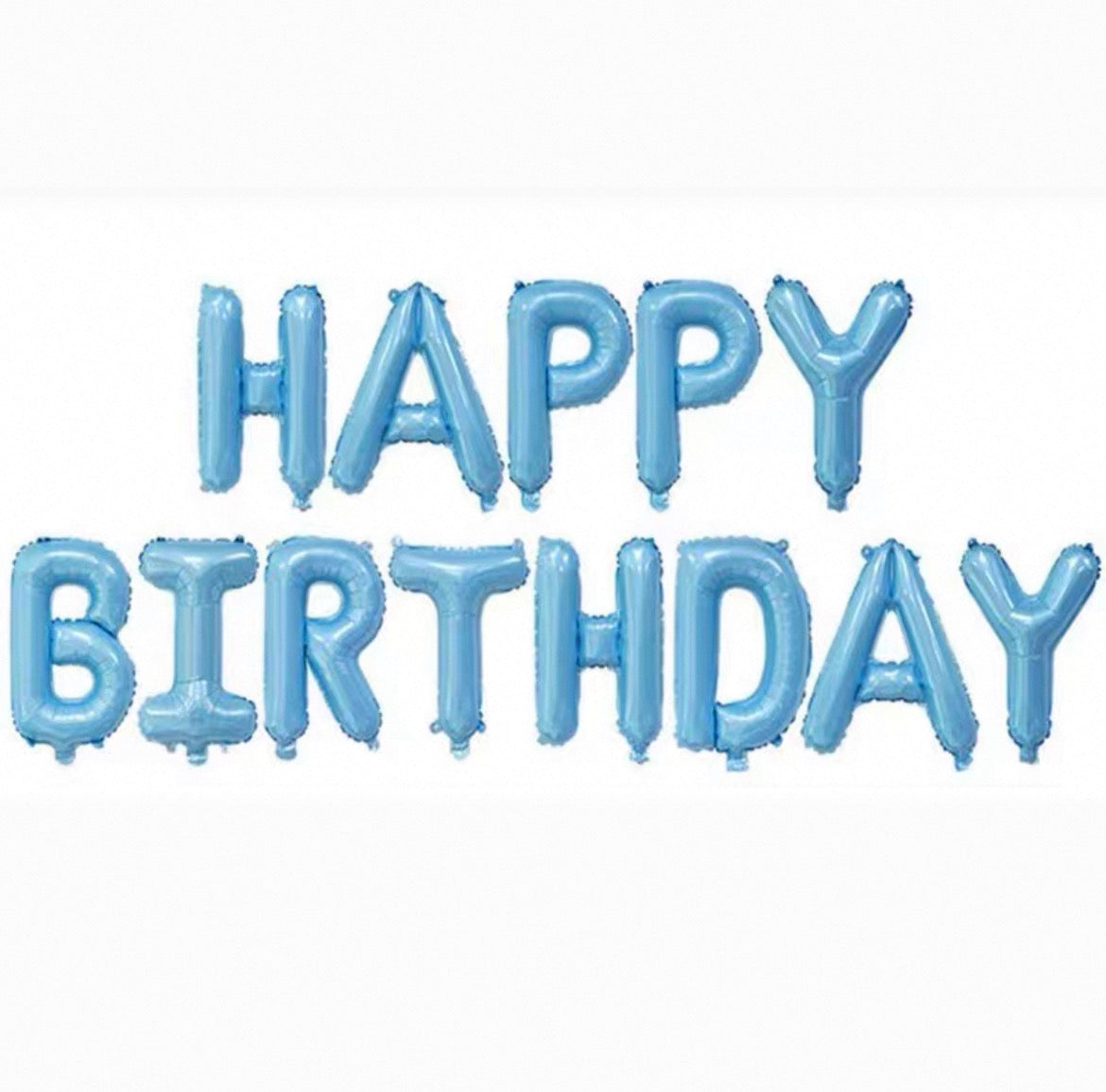 Happy Birthday Folienballon Set – 13 Buchstaben Ballons zum Aufblasen (Geburtstagsdeko)