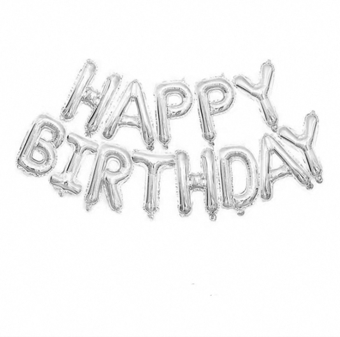 Happy Birthday Folienballon Set – 13 Buchstaben Ballons zum Aufblasen (Geburtstagsdeko)