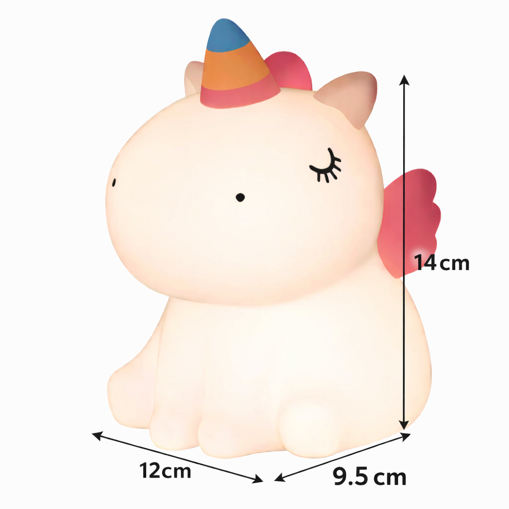 Silikon - LED - Nachtlampe Einhorn - Mehrfarbig - Touch gesteuert